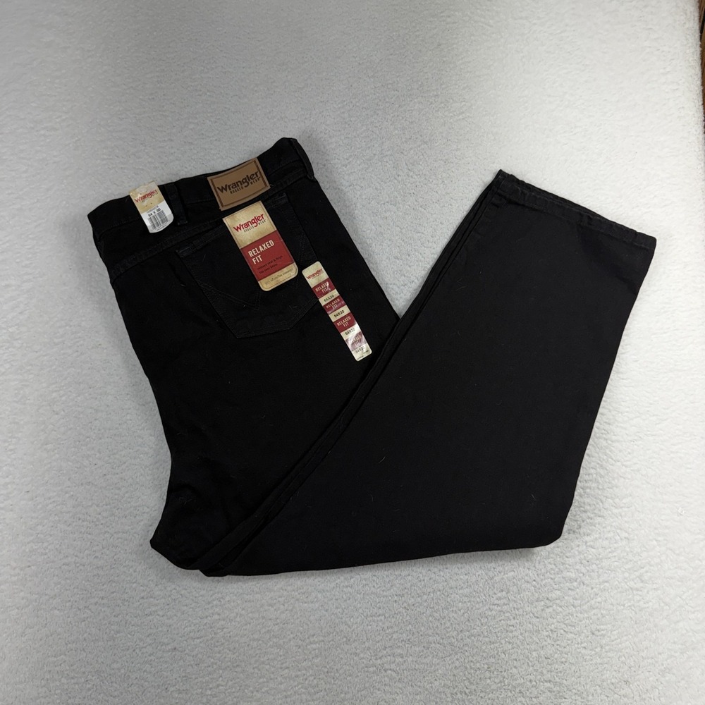 Wrangler Rugged Wear Relaxed Fit Jean Mens 54x30 (53.5x30) NWT Black 35001